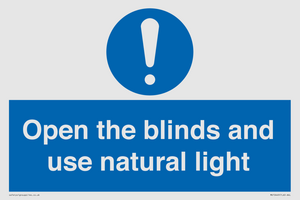 Open the blinds and use natural light